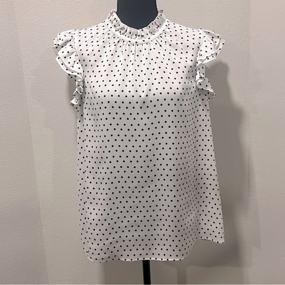 Women’s Polka Dot Dress Shirt - L
